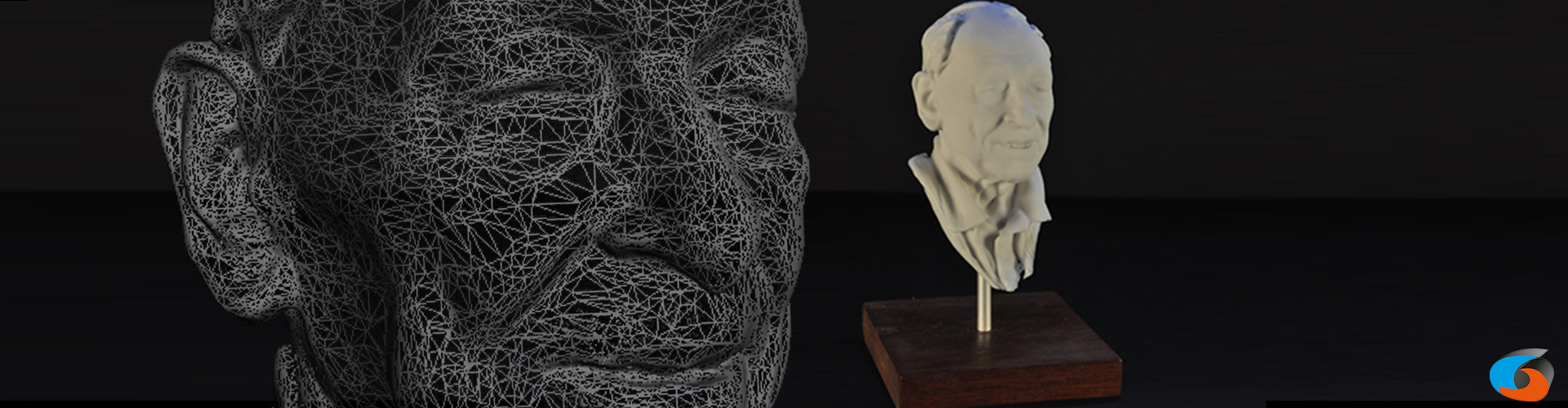 3D-printen ingescand gezicht