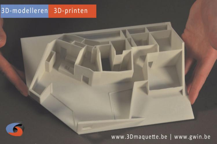 Maquette geprint in 3D - 3D-maquette