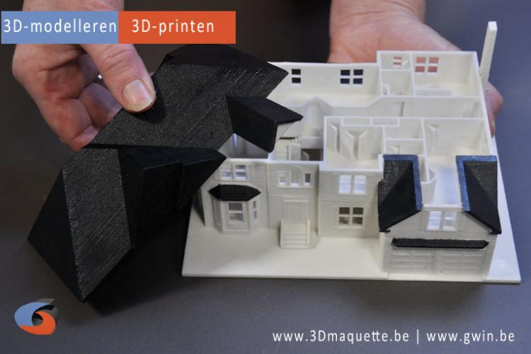 Maquette geprint in 3D - 3D-maquette