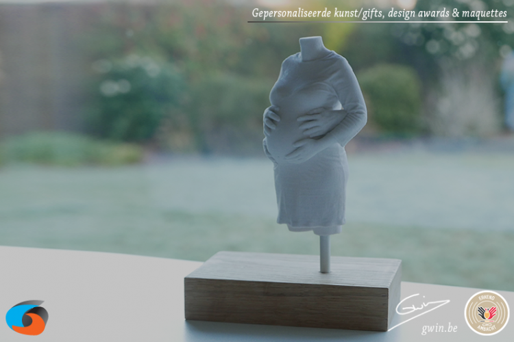 Zwangerschapsbeeldje - Zwangereschapsbuik - 3D print - 3D fotografie - buik print - impression ventre