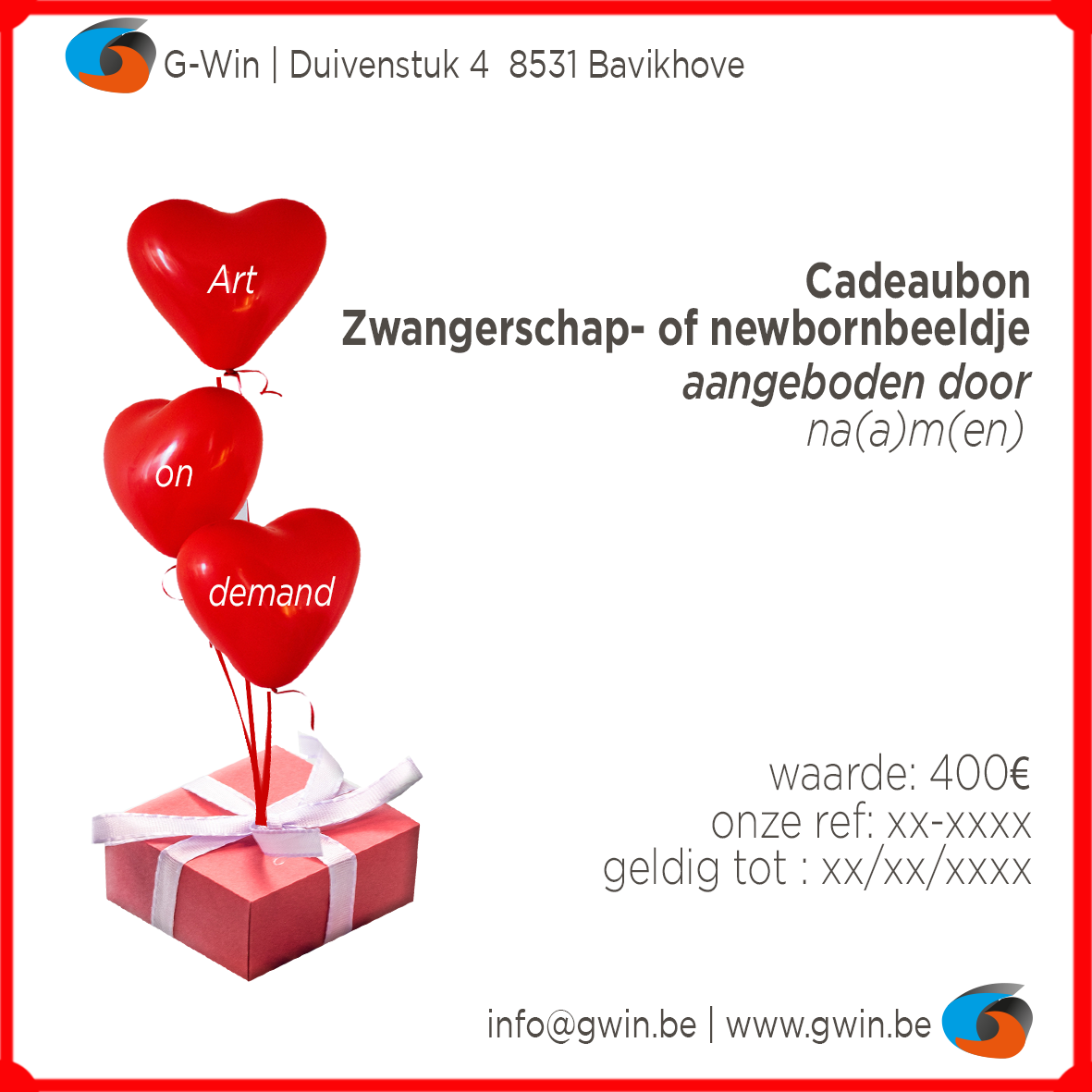 400€ Cadeaubon voor aanstaande mama's en/of ouders